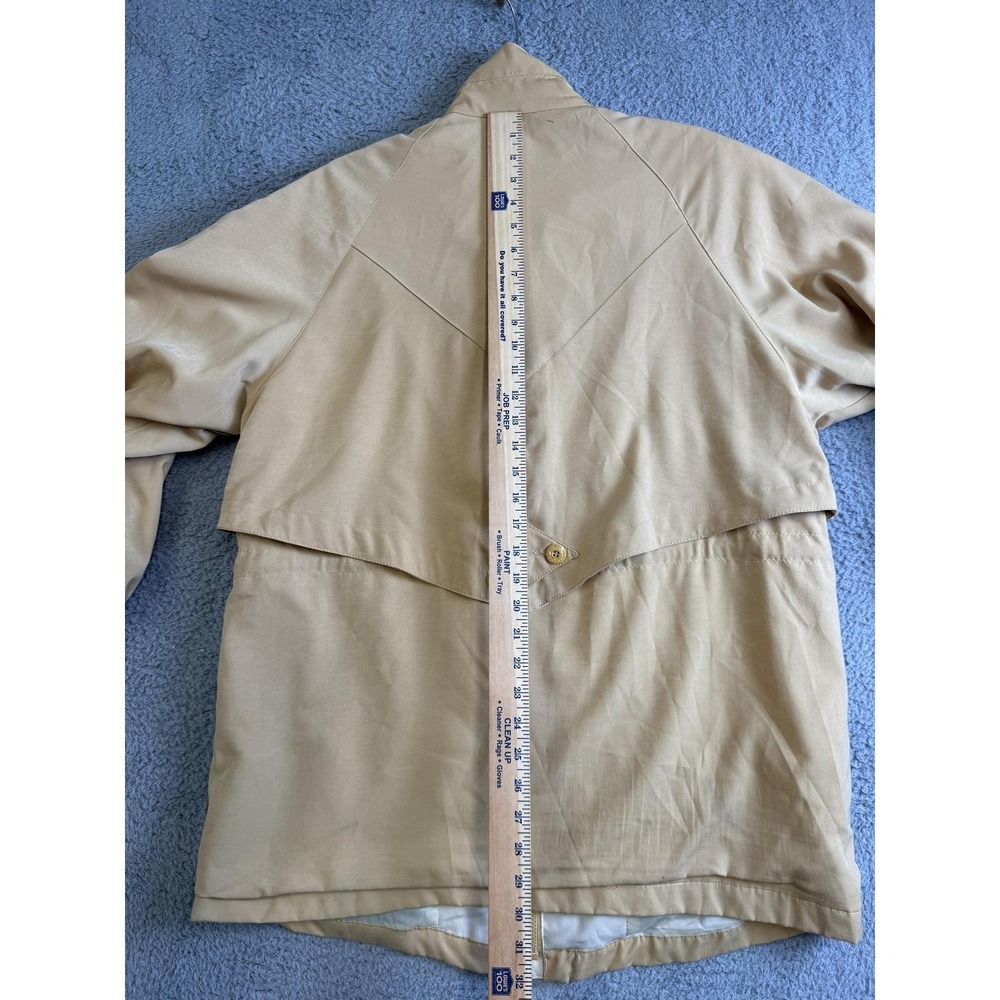 Vintage Innovations by‎ Izzi Jacket Womens Large Tan Zip Snap Drawstring 80s - Picture 12 of 16